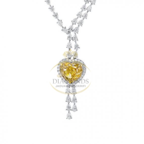 Fancy Brownish Yellow Diamond Necklace