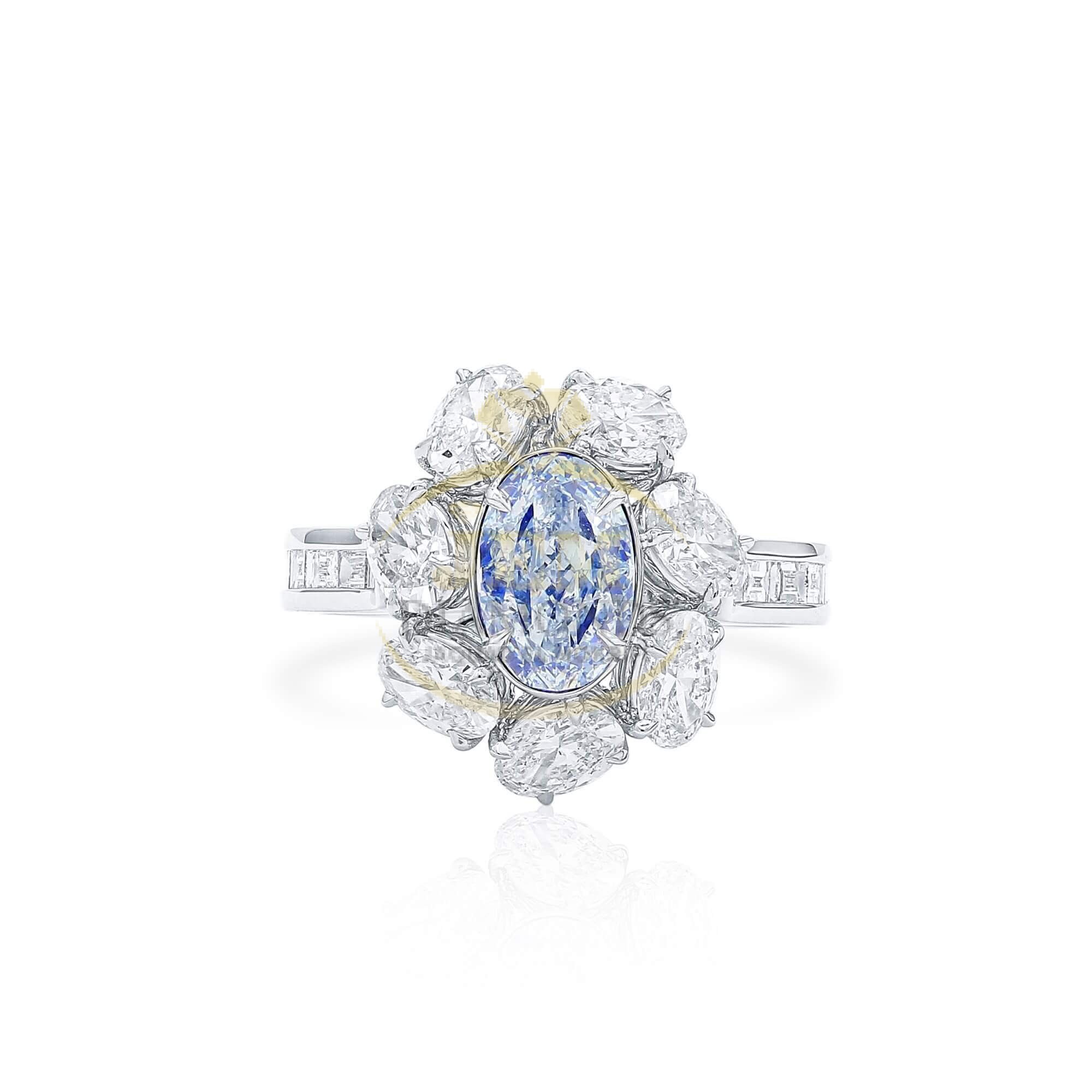 Very Light Blue Diamond Ring - jemdiamonds. Buy Antwerp